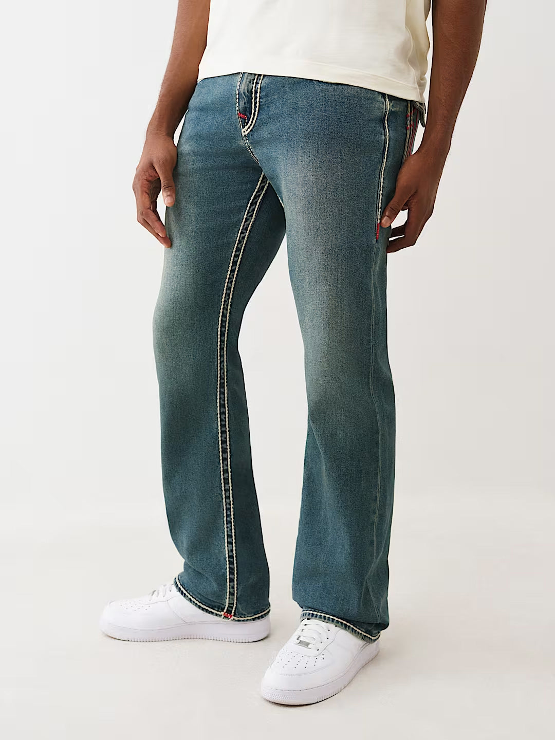 Men blue billy rope stitch jeans