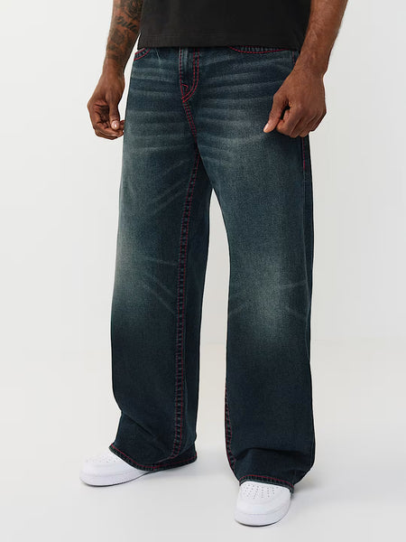 True Religion Men Big T Black Relaxed Fit Jeans