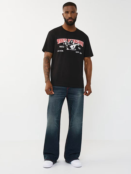 True Religion Men Big T Black Relaxed Fit Jeans