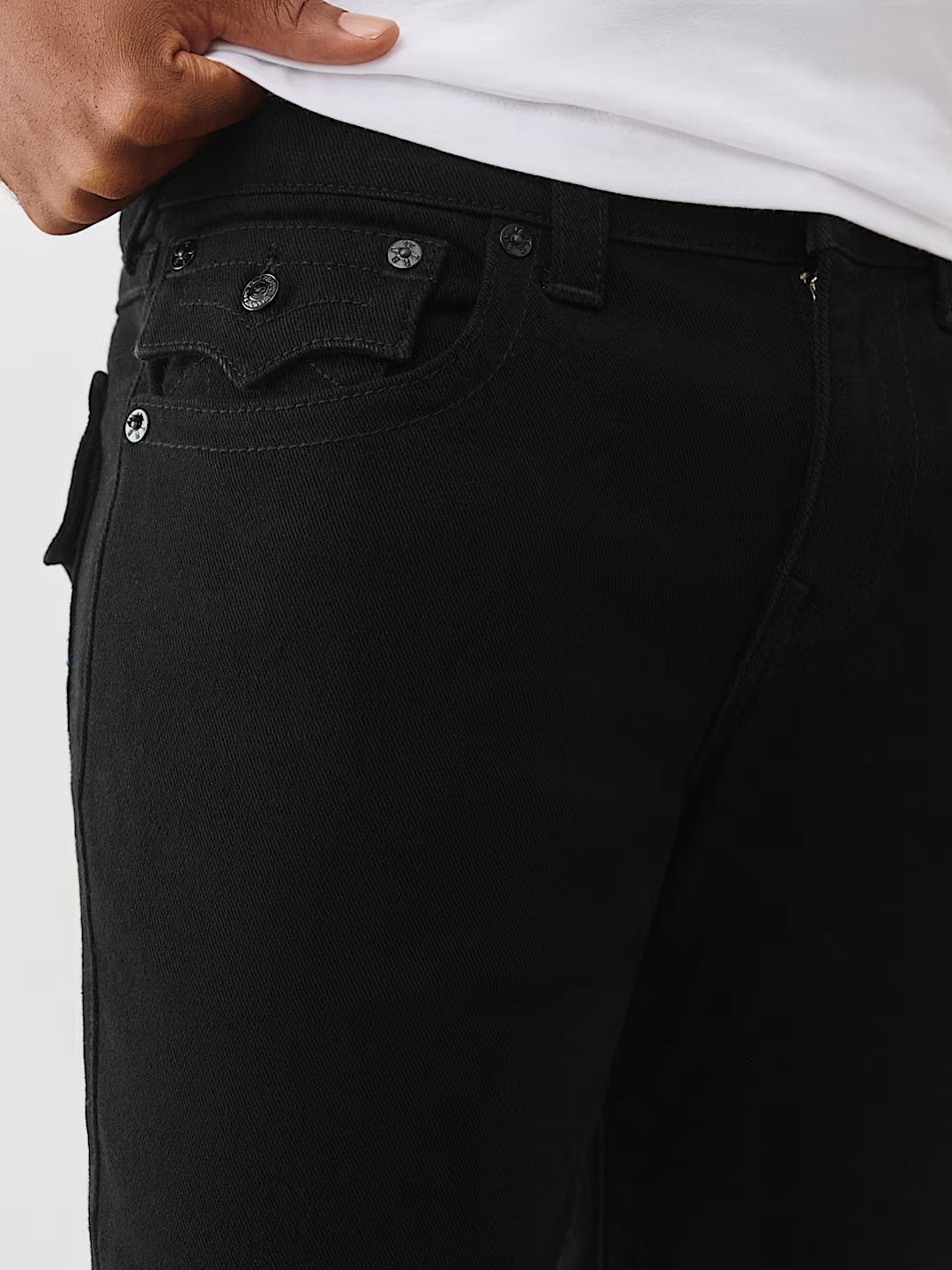 Men black flap billy sn jeans