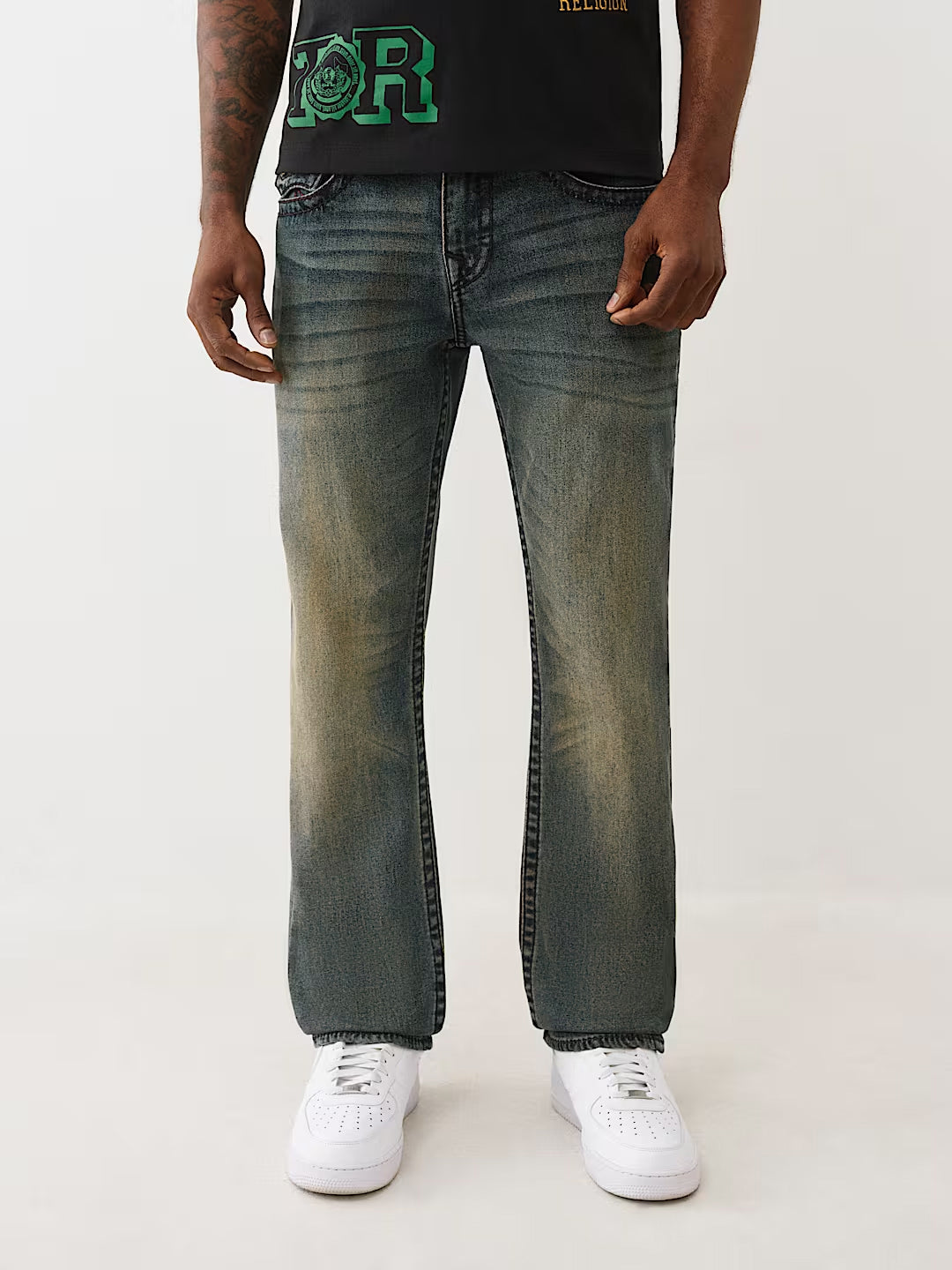 Men blue ricky big t straight fit jeans