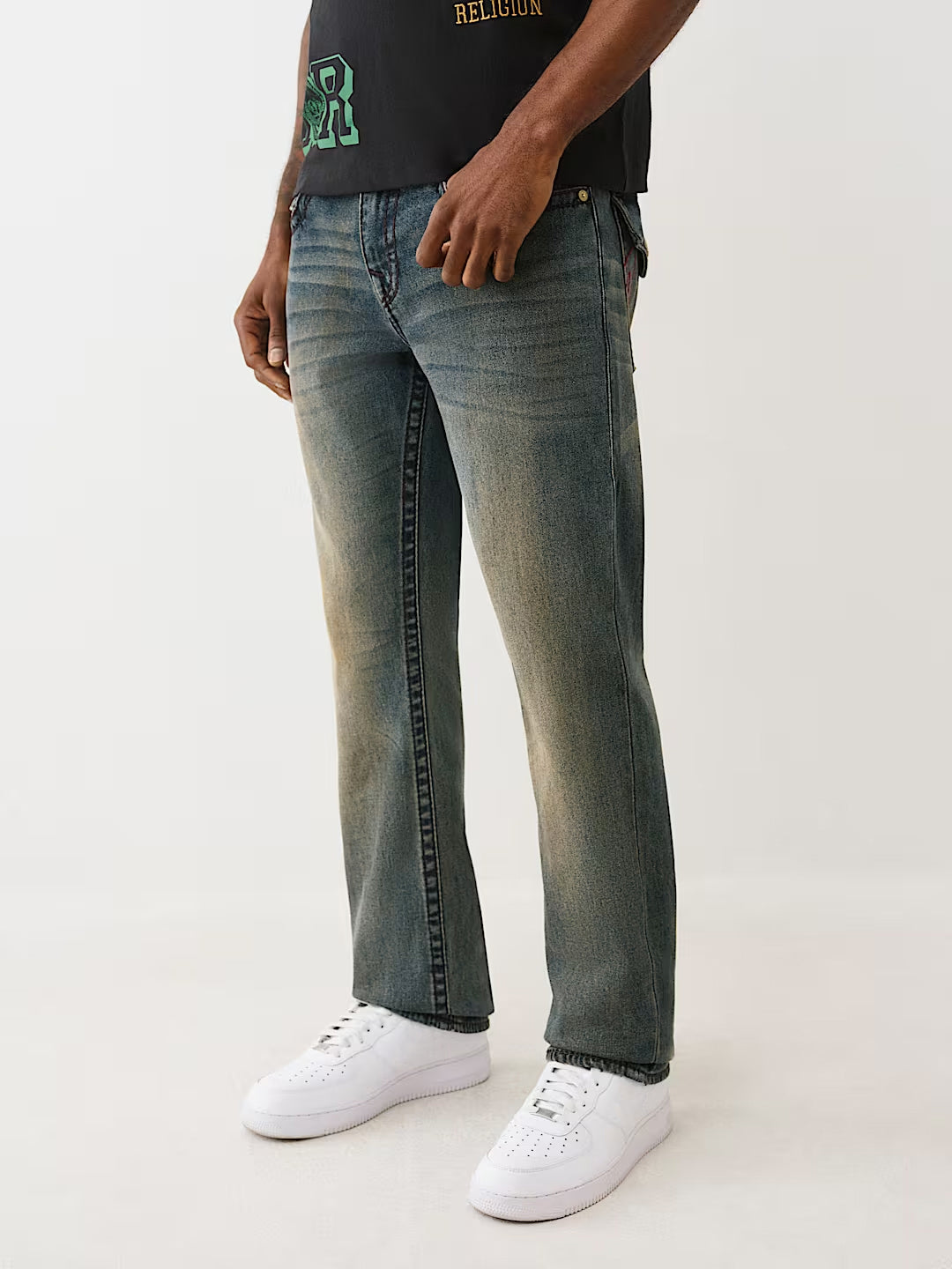 Men blue ricky big t straight fit jeans
