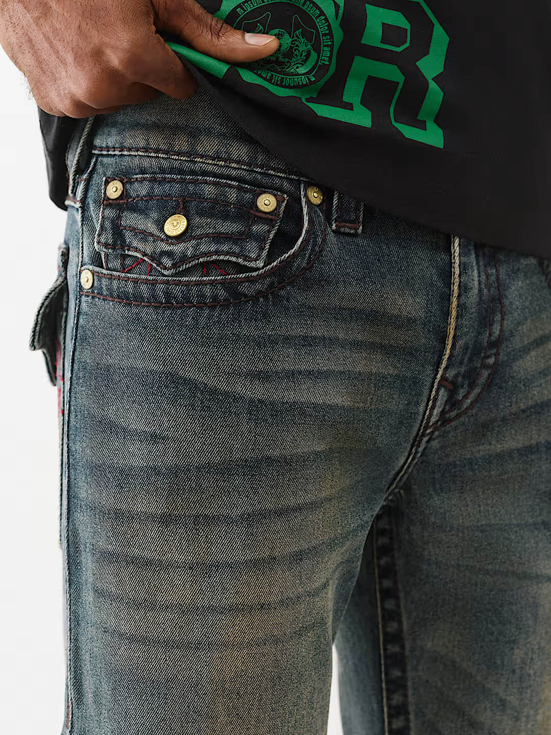 Men blue ricky big t straight fit jeans