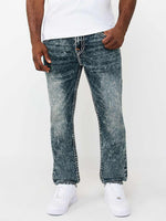 True Religion Men Blue Rocco Super T Skinny Fit Mid Rise Jeans