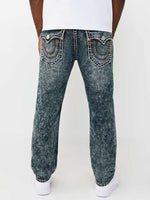 True Religion Men Blue Rocco Super T Skinny Fit Mid Rise Jeans