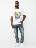 True Religion Men Blue Rocco Super T Skinny Fit Mid Rise Jeans