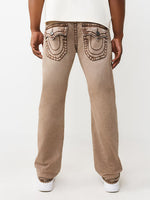 True Religion Brown Solid Straight Fit Stretchable Super T Ricky Jeans