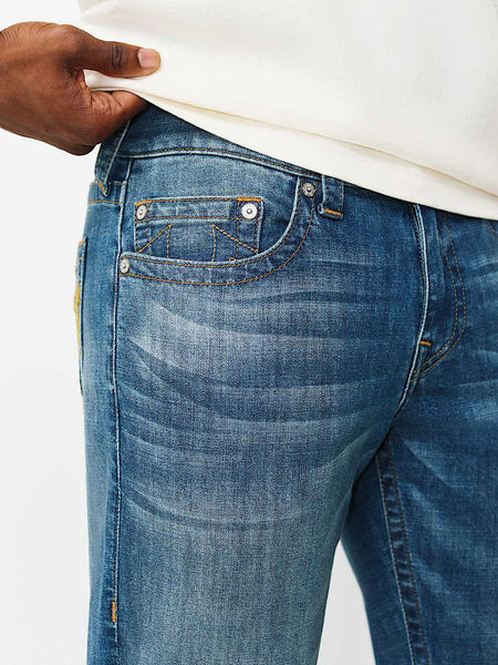 True Religion Blue Stretchable Ricky SN Solid Men Jeans