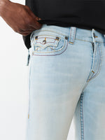 True Religion Men Blue Solid Straight Fit SN Ricky Jeans