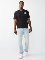 True Religion Men Blue Solid Straight Fit SN Ricky Jeans