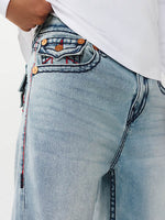 TRUE RELIGION Men Light Blue Vinny Super T Relaxed Fit Jeans