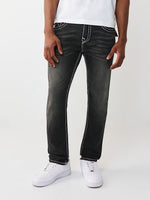 TRUE RELIGION Men Black Rocco Super T Slim Fit Jeans