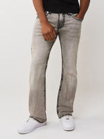 TRUE RELIGION Men Grey Billy Super T Straight Fit Jeans