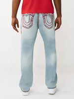 TRUE RELIGION Men Blue Bobby Super T Relaxed Fit Jeans