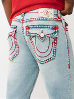 TRUE RELIGION Men Blue Bobby Super T Relaxed Fit Jeans