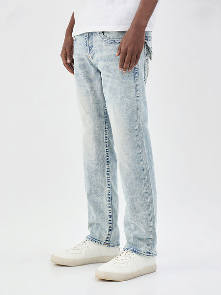 True Religion Men Blue Big T Straight Fit Jeans