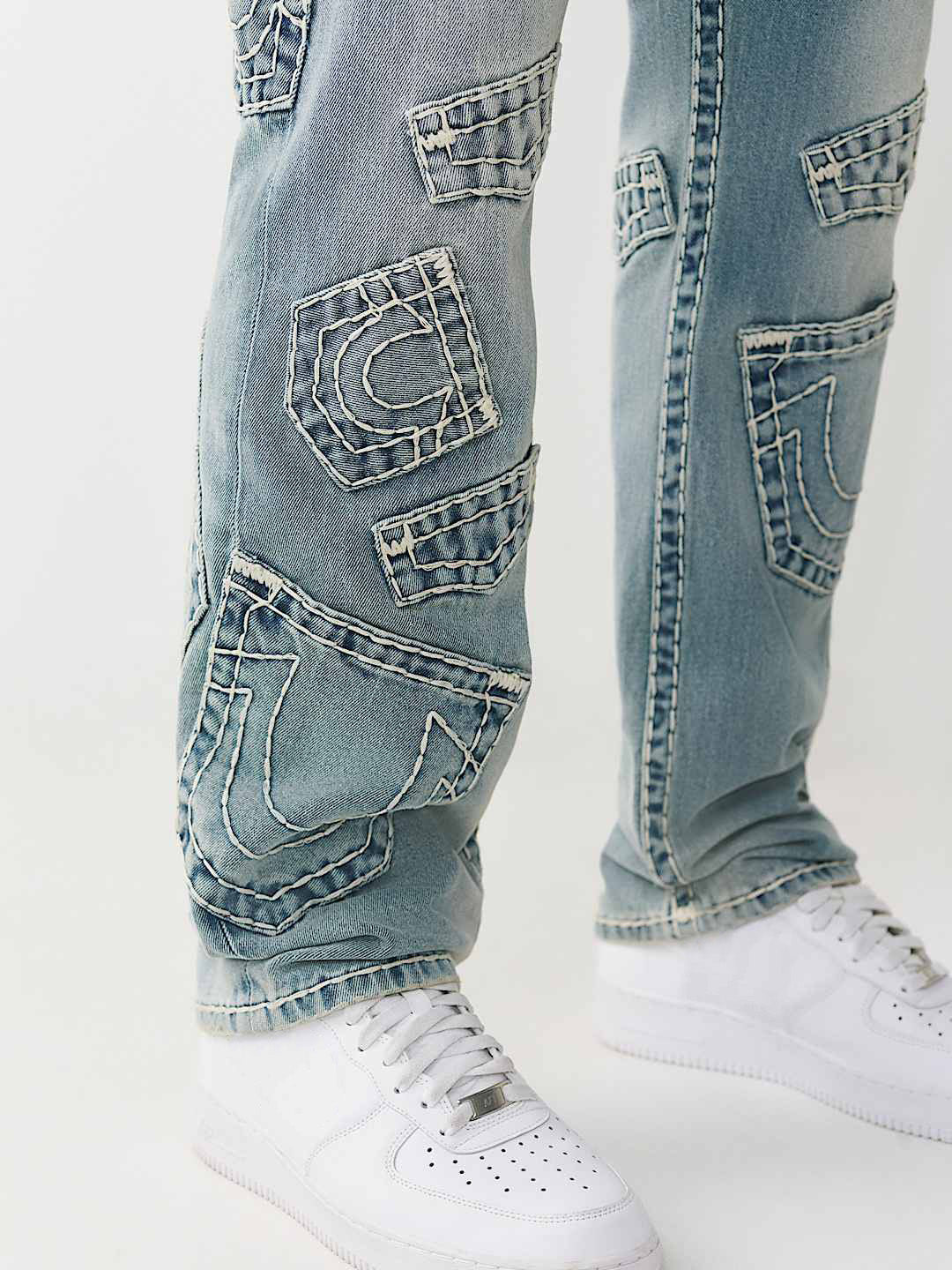 Men blue ricky super t straight fit jeans