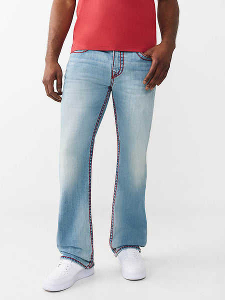 True Religion Blue Stretchable Billy Super T Solid Men Jeans