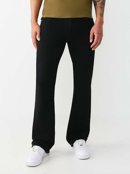 True Religion Men Black Billy Big T Mid Rise Bootcut Fit Jeans