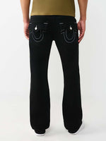 True Religion Men Black Billy Big T Mid Rise Bootcut Fit Jeans