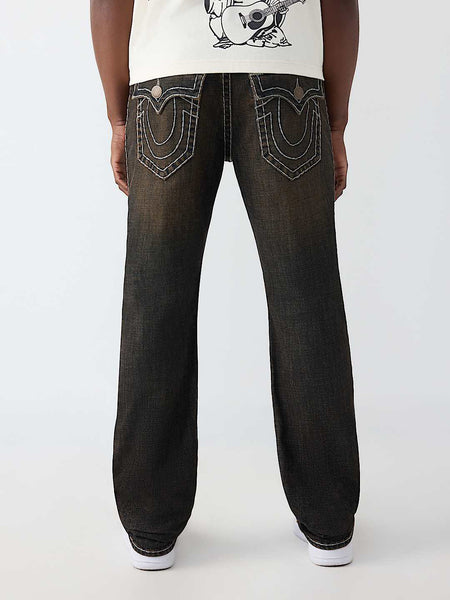 True Religion Brown Stretchable Ricky Super T Solid Men Jeans