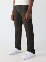 True Religion Brown Stretchable Ricky Super T Solid Men Jeans
