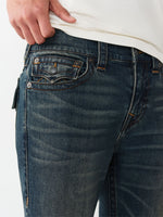 True Religion Men Blue Solid Skinny Fit SN Rocco Jeans