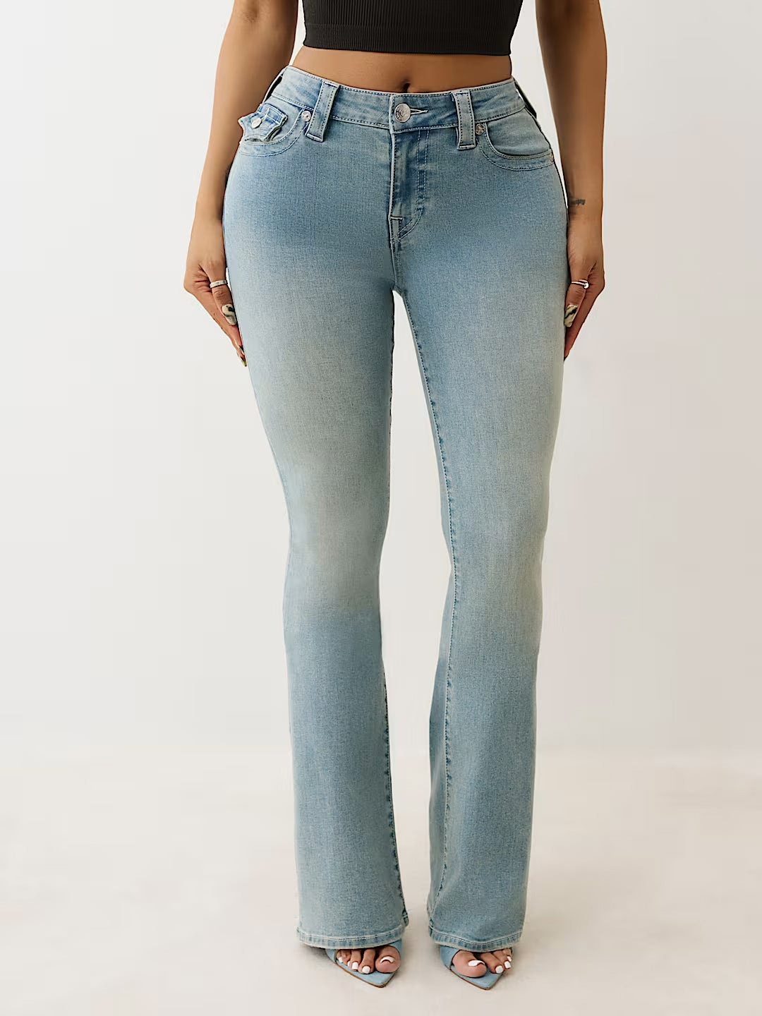 TRUE RELIGION Women Light Blue Joey SN Jeans