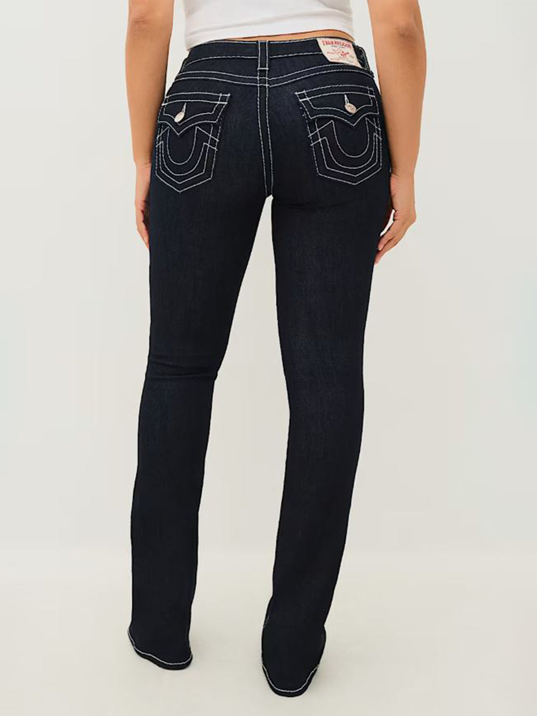 TRUE RELIGION Women Becca Blue Big T Bootcut Jeans