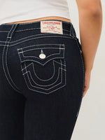 TRUE RELIGION Women Becca Blue Big T Bootcut Jeans