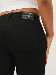 TRUE RELIGION Women Black Billie SN Straight Fit Jeans