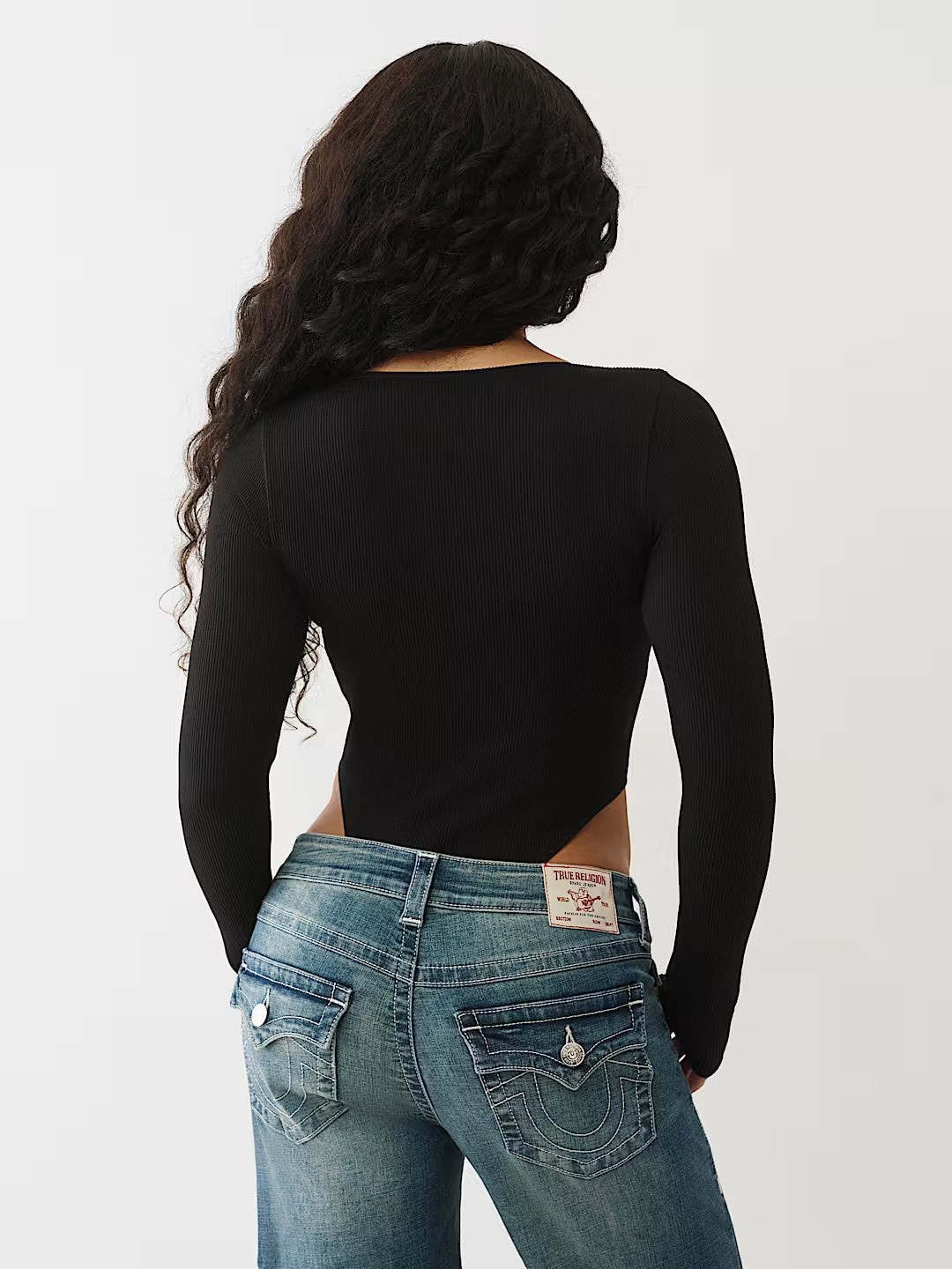 Women black skinny fit bodysuit