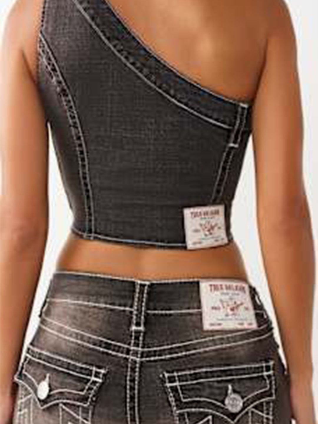 True Religion Women Brown Solid Skinny Fit Top