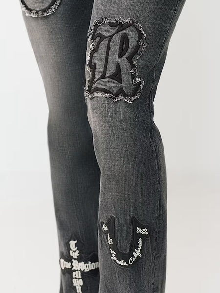 True Religion Women Black Solid Bootcut Stretchable Becca Jeans