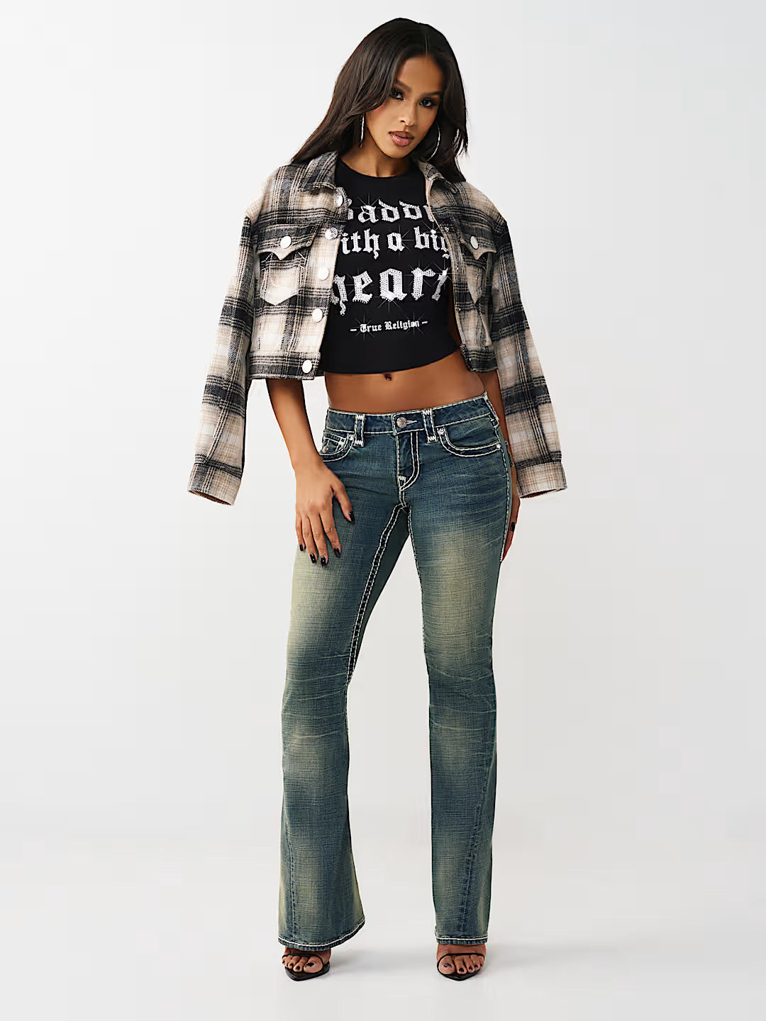 TRUE RELIGION Women Blue Joey Super T Jeans