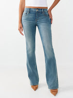 True Religion Women Blue Solid Bootcut Stretchable SN Becca Jeans