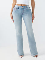 True Religion Women Blue Solid Bootcut Stretchable SN Becca Jeans