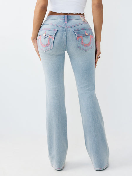 True Religion Women Blue Solid Bootcut Stretchable SN Becca Jeans