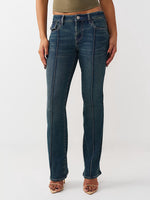 True Religion Women Blue Solid Bootcut Stretchable SN Becca Jeans