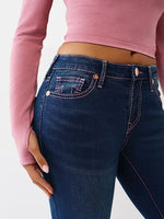 TRUE RELIGION Women Becca Navy Big T Jeans