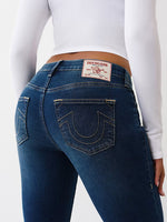 TRUE RELIGION Women Navy Billie SN Straight Fit Jeans