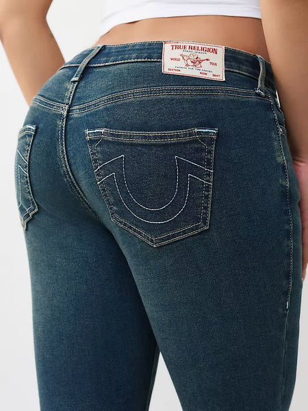 True Religion Women Blue Solid Super Skinny Stretchable SN Jennie Jeans