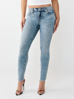 True Religion Women Blue Solid Super Skinny Stretchable Big T Jennie Jeans