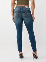 True Religion Women Blue Solid Super Skinny Stretchable Big T Jennie Jeans