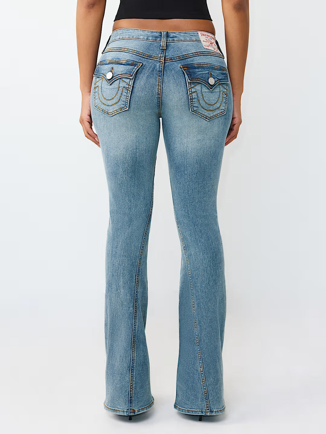 True Religion Women Blue Solid Flared Fit Stretchable SN Joey Jeans