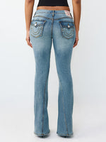 True Religion Women Blue Solid Flared Fit Stretchable SN Joey Jeans