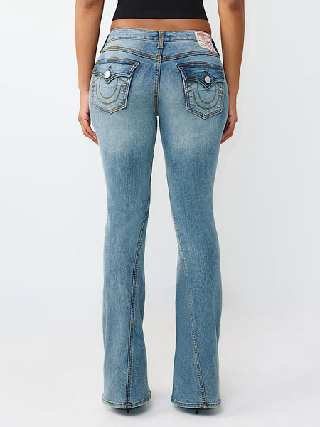 True Religion Women Blue Solid Flared Fit Stretchable SN Joey Jeans
