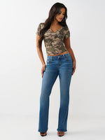 True Religion Women Blue Solid Flared Fit Stretchable SN Joey Jeans