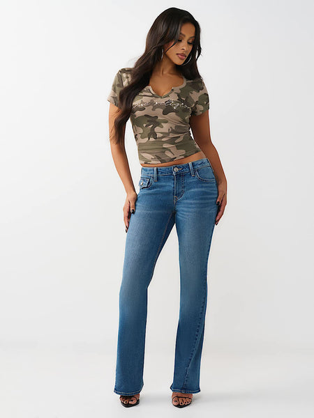 True Religion Women Blue Solid Flared Fit Stretchable SN Joey Jeans