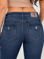 True Religion Women Blue Solid Flared Fit Stretchable Big T Joey Jeans